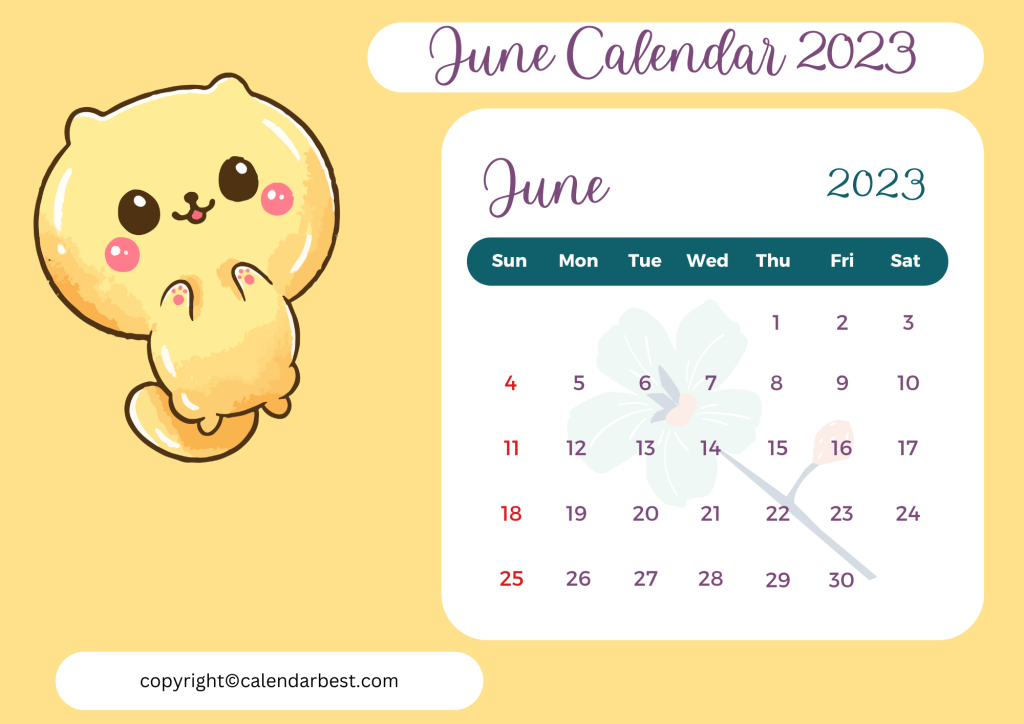 2023 June calendar