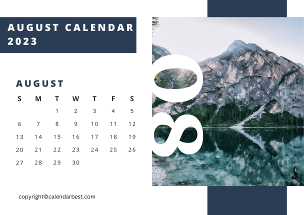 August Calendar 2023 PDF