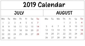 2 Month 2019 Calendar