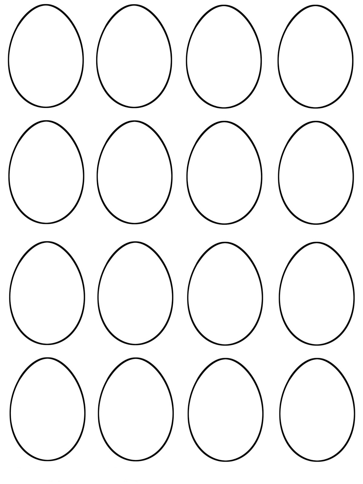 Design Your Own Easter Egg Template