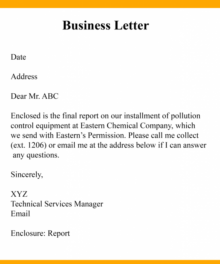 What Is Formal Business Letter Format