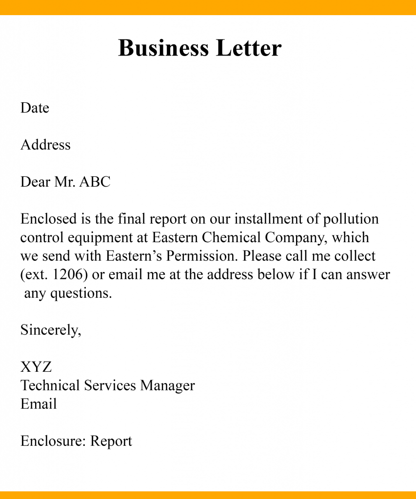 Business Letter Example