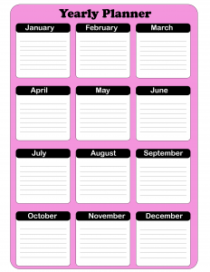 Year Planner Template