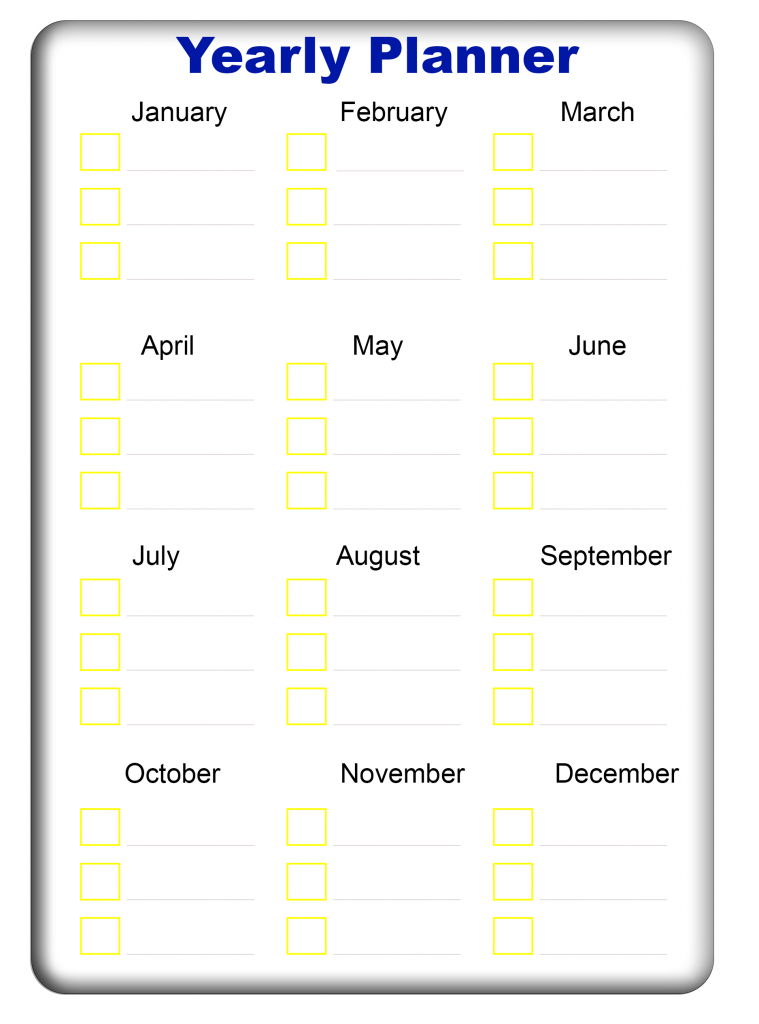 4 Free Yearly  Planner  Templates 2022 PDF Excel Word 