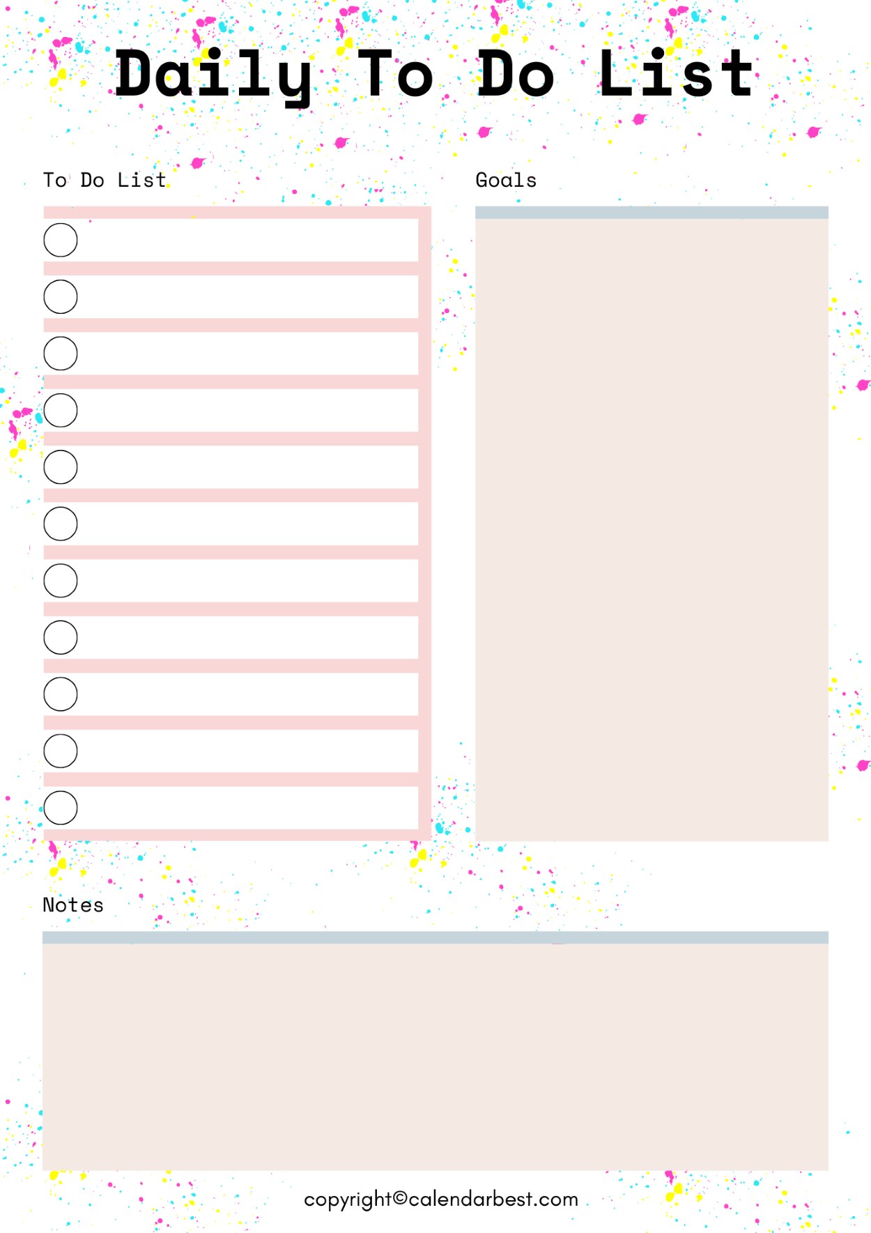 Daily To Do List 2023 Free Template