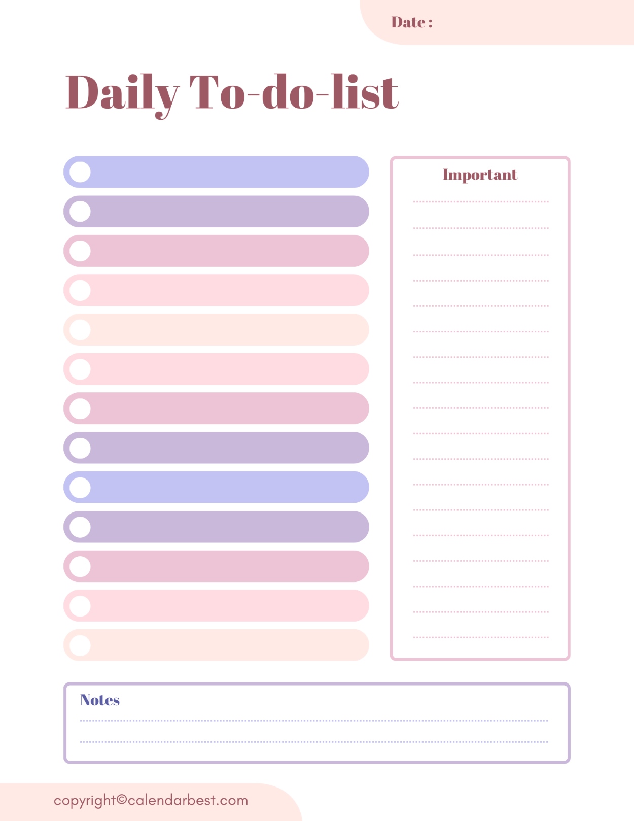 Daily To-do-list 2023 Template