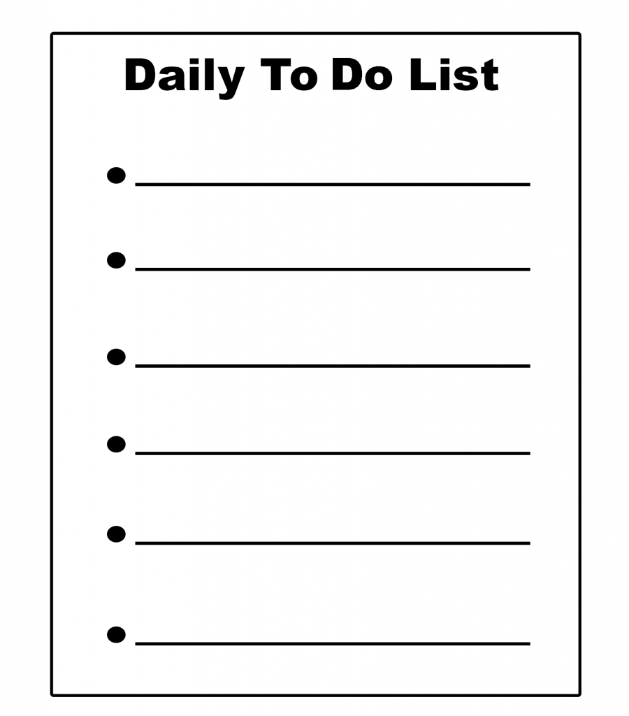 daily todo list