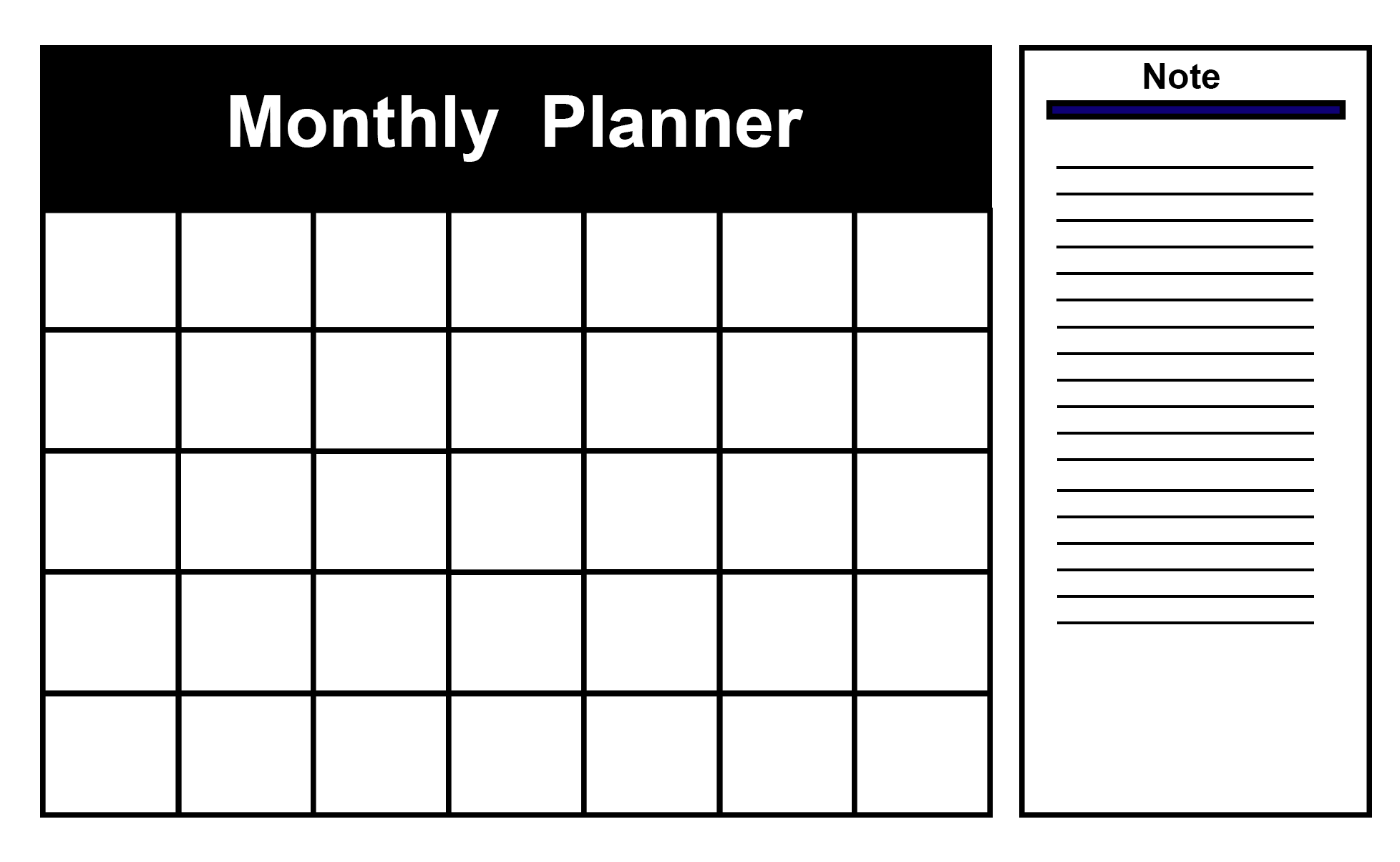 Monthly Template Printable