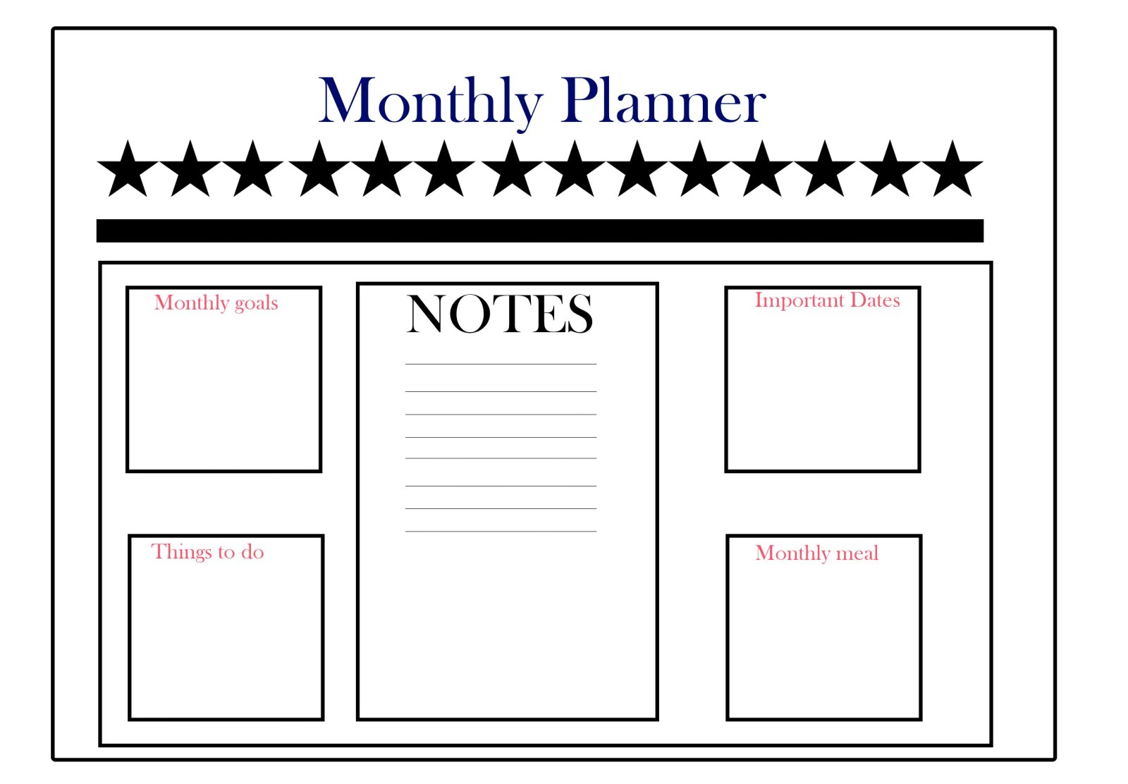  monthly 5 Best Printable Calendar