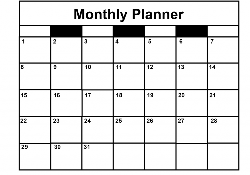 Monthly Planner Printable Pdf Printable World Holiday