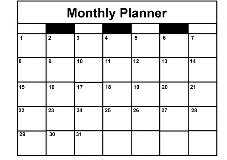 Monthly Planner PDF Free Printable Calendar 2023