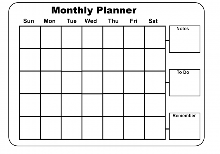 Download Free Monthly Planner Templates {PDF, Excel, Word}