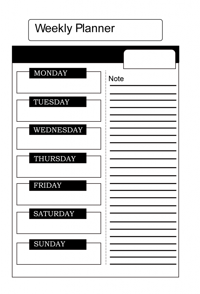Weekly Planner Excel Template