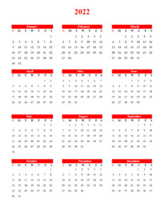 free blank calendar 2022 template in pdf