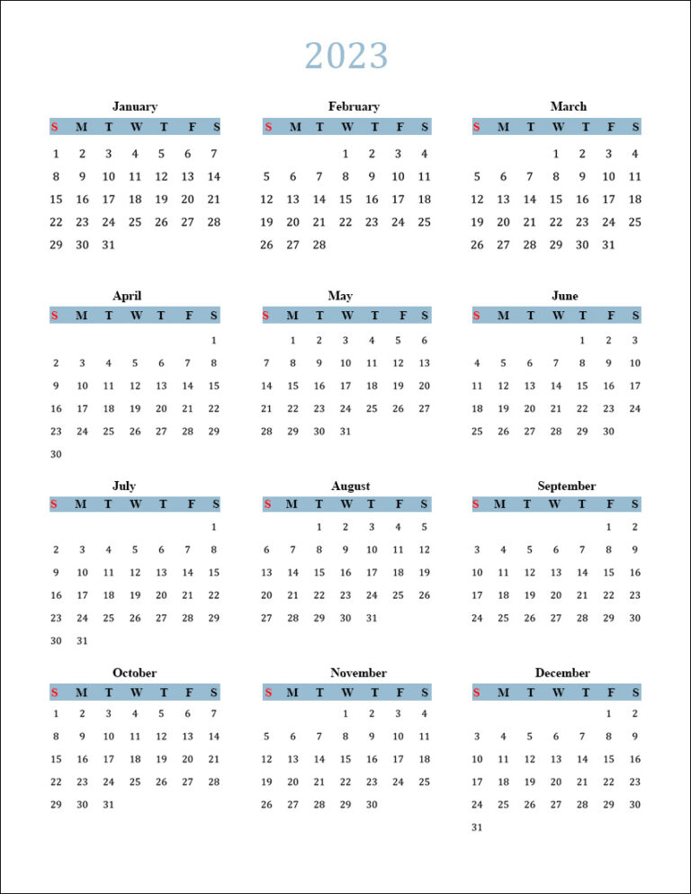 Blank Calendar 2023 Pdf Best Printable Calendar