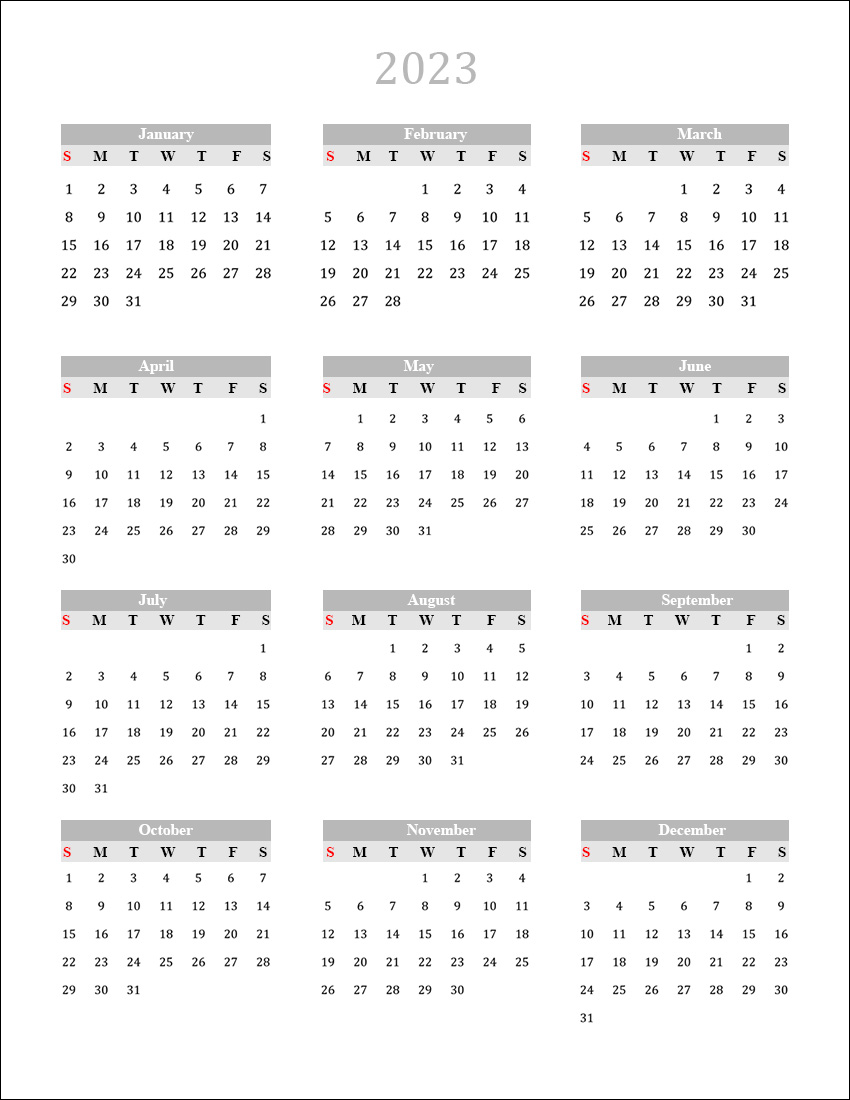 Blank 2023 Calendar Template Vrogue