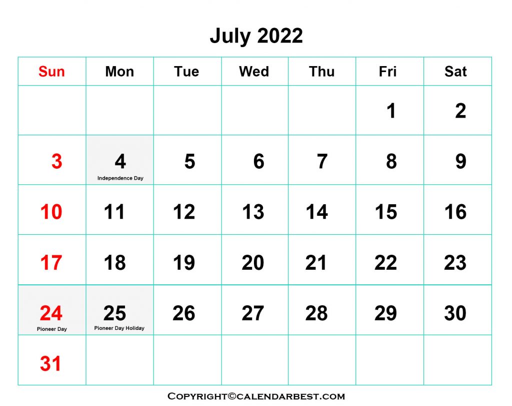 2022 Holiday in July